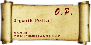 Orgonik Polla névjegykártya